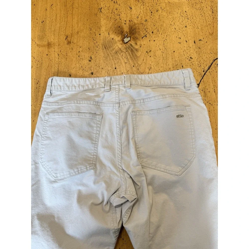 Stio Rivet Pants Men 32x29 Khaki Straight Canvas Stretch Casual‎ Hiking Outdoors